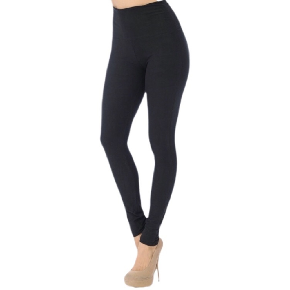 New Mix Black Buttery Soft Leggings 5” Waist - Picture 1 of 2